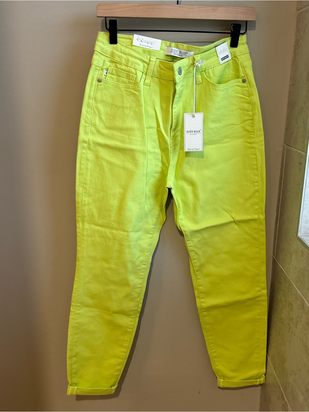 Judy Blue Neon Lime Women’s Slim Jeans